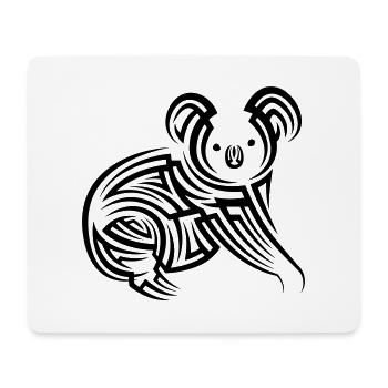 Koala Tribal Tattoo - Tapis de souris (format paysage) - blanc - Devant