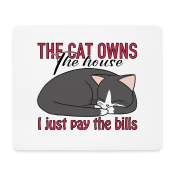 Chat mignon gris et blanc - Tapis de souris (format paysage) - blanc - Devant