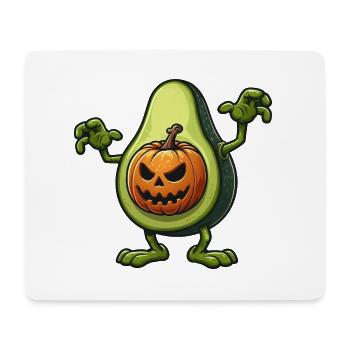Avocat effrayant monstre Halloween Vegan Dessin animé - Tapis de souris (format paysage) - blanc - Devant