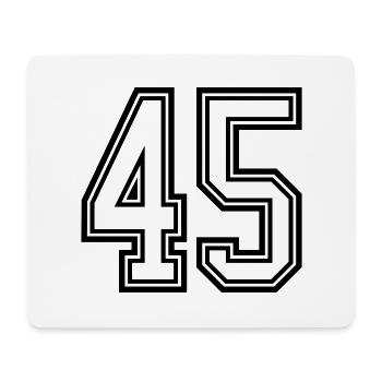 45 number symbol - Mouse Pad (horizontal) - white - Front