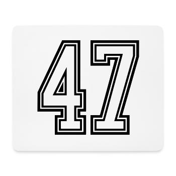 47 Number symbol - Mouse Pad (horizontal) - white - Front