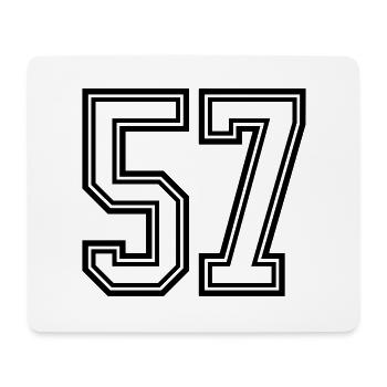 57 Symbole numérique - Tapis de souris (format paysage) - blanc - Devant
