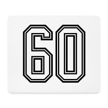 60 number symbol - Mouse Pad (horizontal) - white - Front