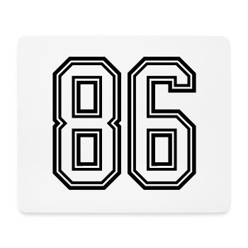 86 number symbol - Mouse Pad (horizontal) - white - Front