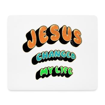 Jesus changed my life - Mouse Pad (horizontal) - white - Front