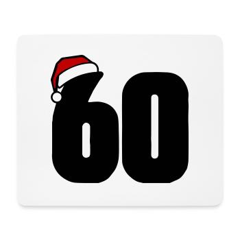 60 Numéro de Noël - Tapis de souris (format paysage) - blanc - Devant