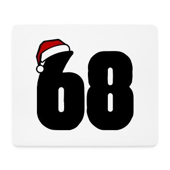 68 Zahl Weihnachten - Mousepad (Querformat) - Weiß - Vorne
