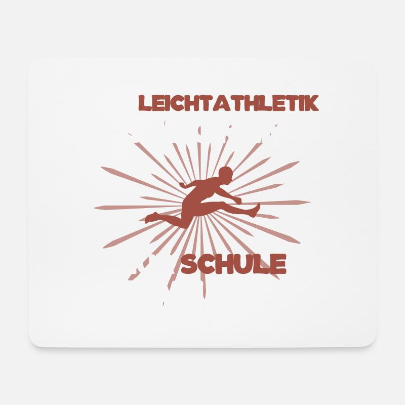 Leichtathletik Athletics Schule Sportler Spruch - Mousepad (Querformat) - Weiß
