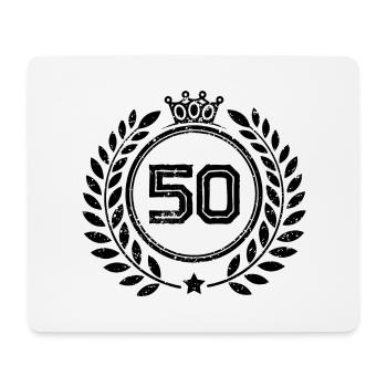50 Couronne de numéros - Tapis de souris (format paysage) - blanc - Devant