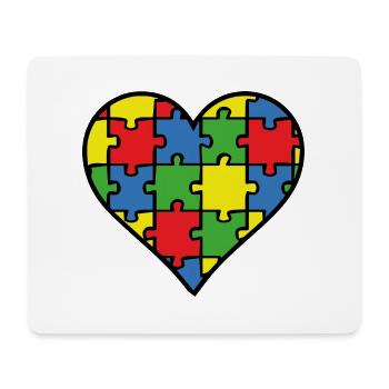 Bewusstsein für Autismus - Mousepad (Querformat) - Weiß - Vorne