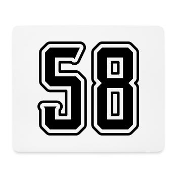 Symbole numérique 58 - Tapis de souris (format paysage) - blanc - Devant