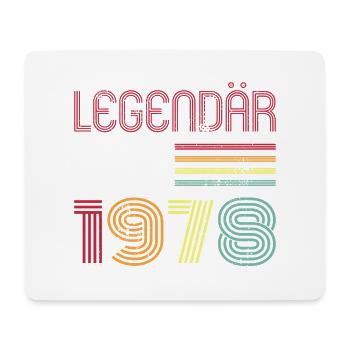 Legendär Seit 1978 Jahr Retro 78er Jahrgang - Mousepad (Querformat) - Weiß - Vorne