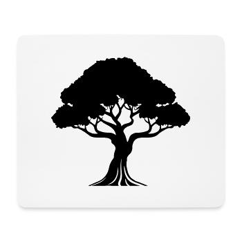 Tree Symbol Silhouette - Mouse Pad (horizontal) - white - Front
