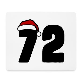 72 Zahl Weihnachten - Mousepad (Querformat) - Weiß - Vorne