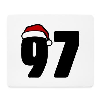 97 Numéro Noël - Tapis de souris (format paysage) - blanc - Devant