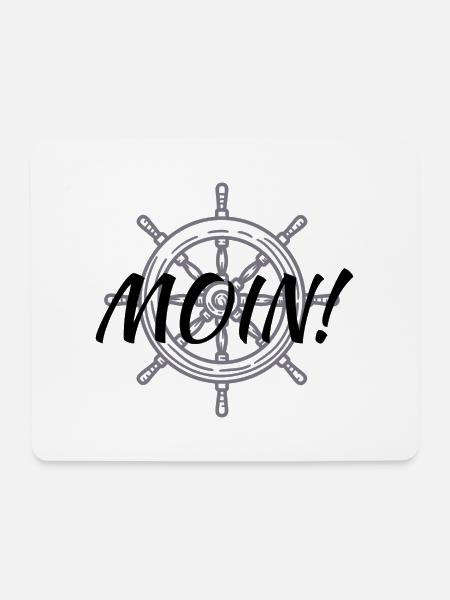 Moin - Mousepad (Querformat) - Weiß