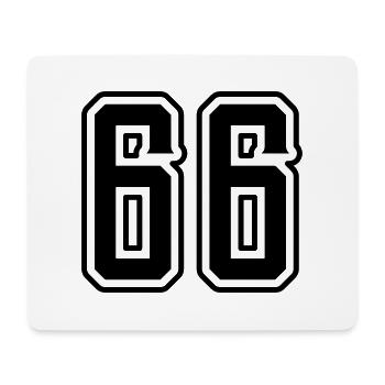 66 number symbol - Mouse Pad (horizontal) - white - Front
