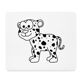 Leopard Comic Animal - Mouse Pad (horizontal) - white - Front