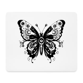 Schmetterling Mandala Boho - Mousepad (Querformat) - Weiß - Vorne