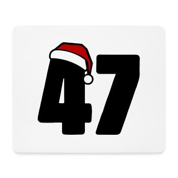 47 Numéro Noël - Tapis de souris (format paysage) - blanc - Devant