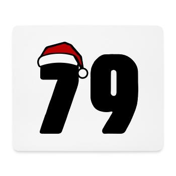 79 Zahl Weihnachten - Mousepad (Querformat) - Weiß - Vorne