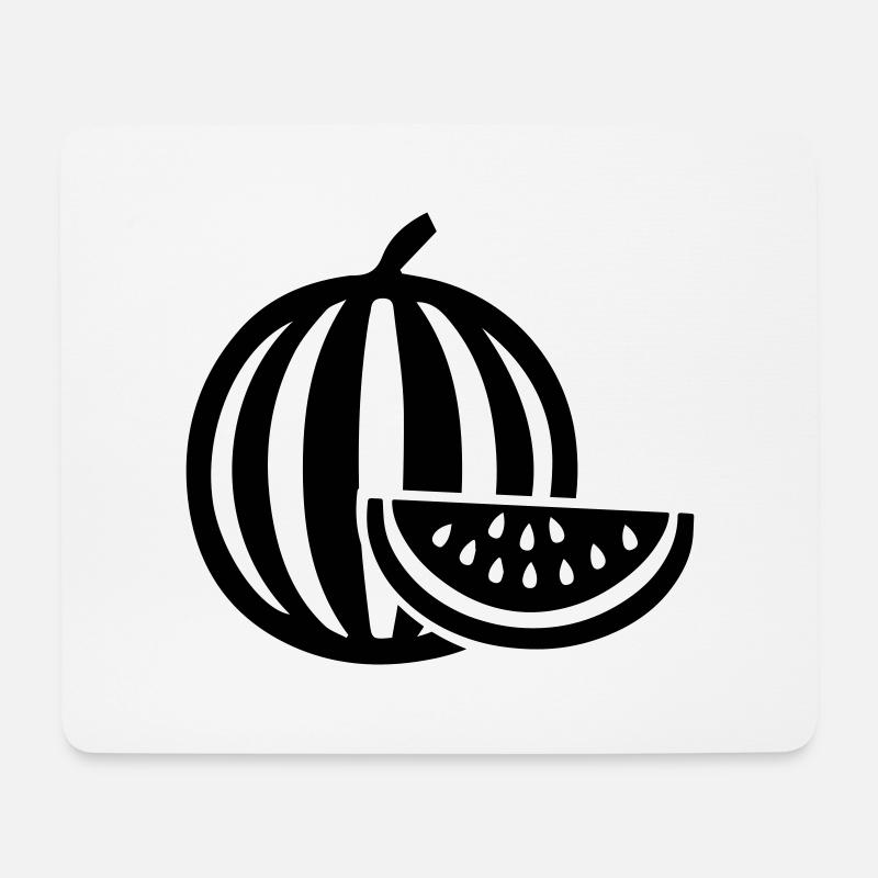 Melone Frucht - Mousepad (Querformat) - Weiß
