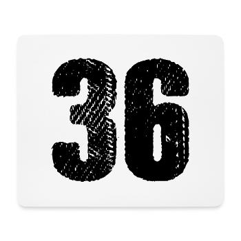 36 Number jersey - Mouse Pad (horizontal) - white - Front