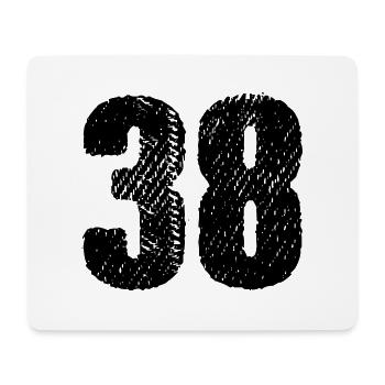 38 Number jersey - Mouse Pad (horizontal) - white - Front