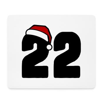 22 Number Christmas - Mouse Pad (horizontal) - white - Front