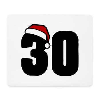 30 Numéro Noël - Tapis de souris (format paysage) - blanc - Devant