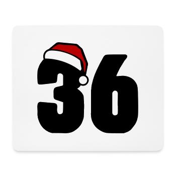 36 Number Christmas - Mouse Pad (horizontal) - white - Front