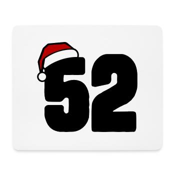 52 Numéro Noël - Tapis de souris (format paysage) - blanc - Devant