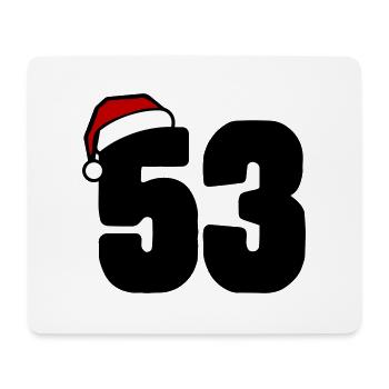 53 Numéro Noël - Tapis de souris (format paysage) - blanc - Devant