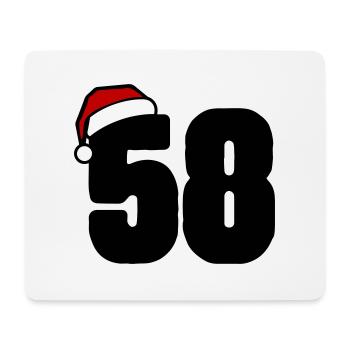 58 Numéro Noël - Tapis de souris (format paysage) - blanc - Devant