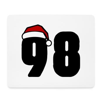 98 Numéro Noël - Tapis de souris (format paysage) - blanc - Devant