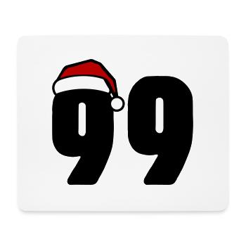 99 Numéro Noël - Tapis de souris (format paysage) - blanc - Devant