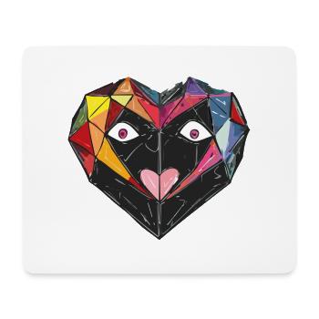 Herz_4 - Tapis de souris (format paysage) - blanc - Devant
