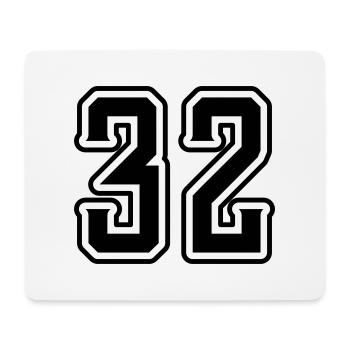 32 number symbol - Mouse Pad (horizontal) - white - Front