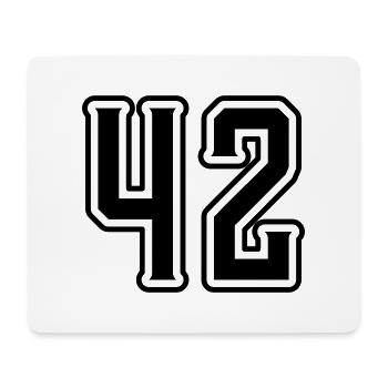 Symbole numérique 42 - Tapis de souris (format paysage) - blanc - Devant