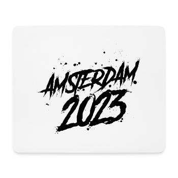 Amsterdam 2023 - Tapis de souris (format paysage) - blanc - Devant