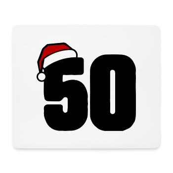 50 Numéro de Noël - Tapis de souris (format paysage) - blanc - Devant