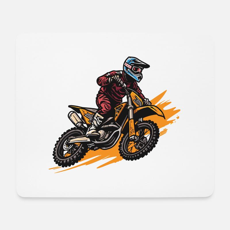 Motocross Sport - Mousepad (Querformat) - Weiß