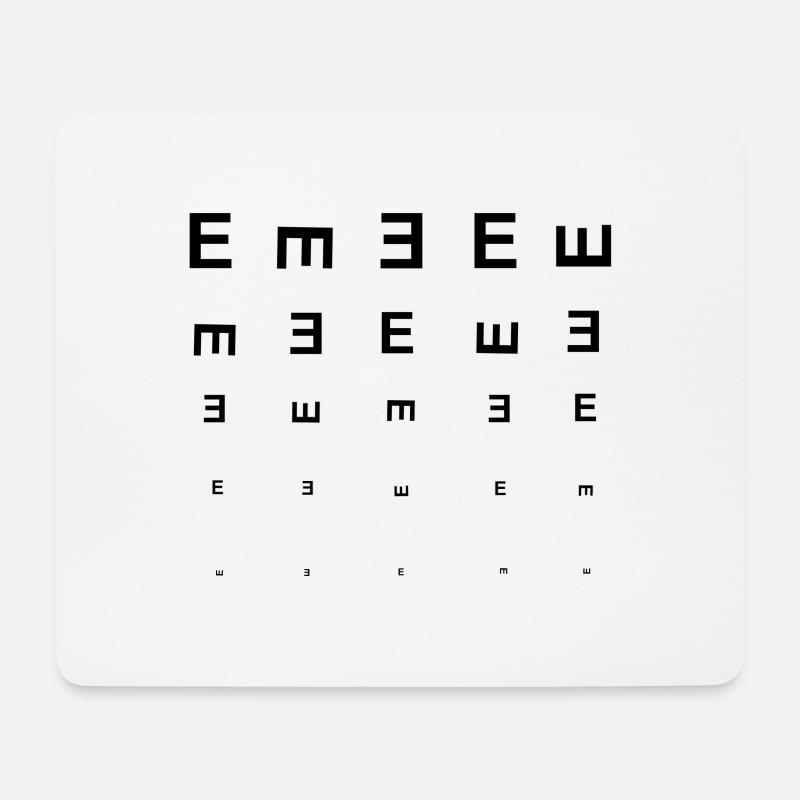 Sehtest, Augen, sehen - Mousepad (Querformat) - Weiß