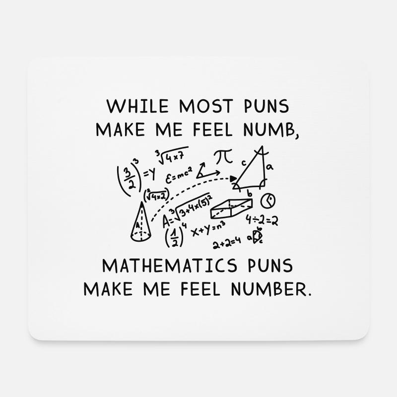 Mathematik Puns - Mousepad (Querformat) - Weiß