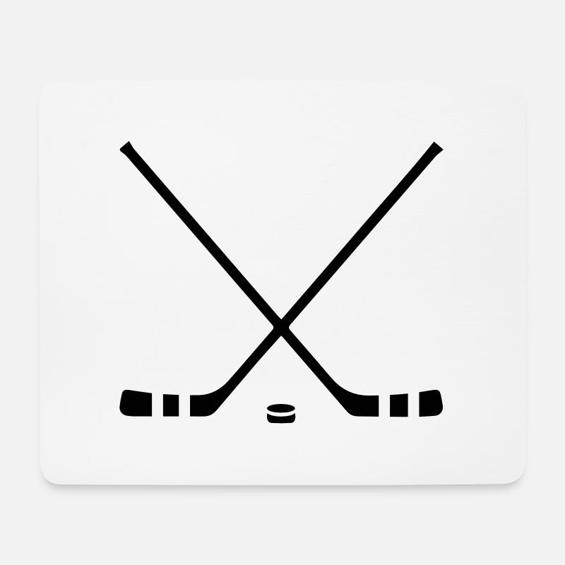 Eishockey hockeyschläger - Mousepad (Querformat) - Weiß
