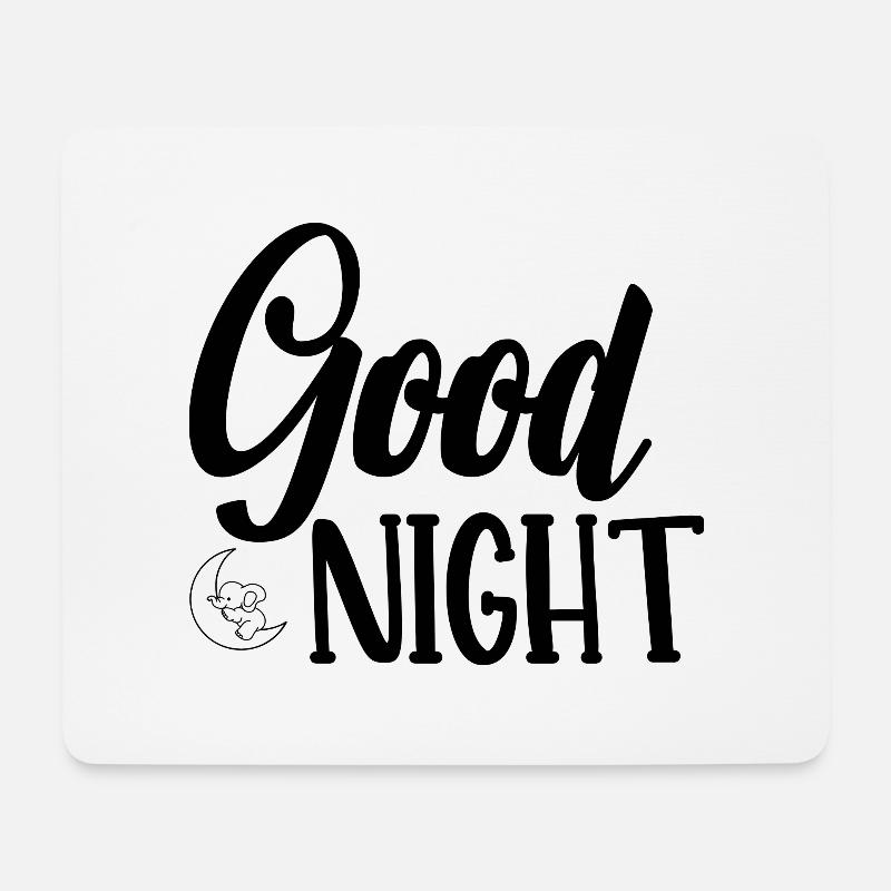 Gute Nacht - Mousepad (Querformat) - Weiß