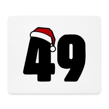 49 Zahl Weihnachten - Mousepad (Querformat) - Weiß - Vorne