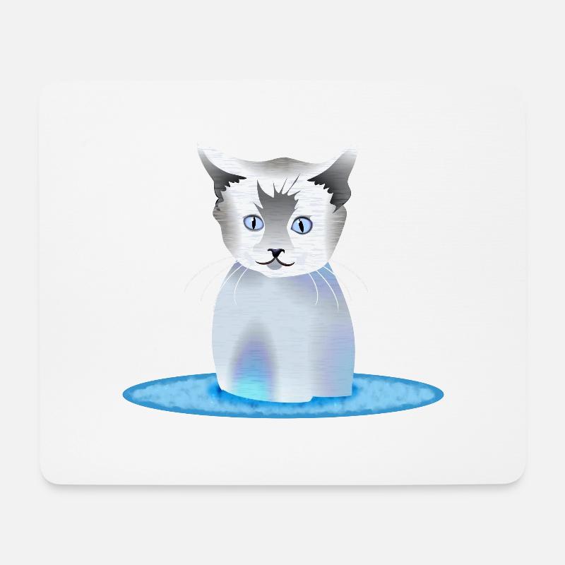 Cat - Mouse Pad (horizontal) - white