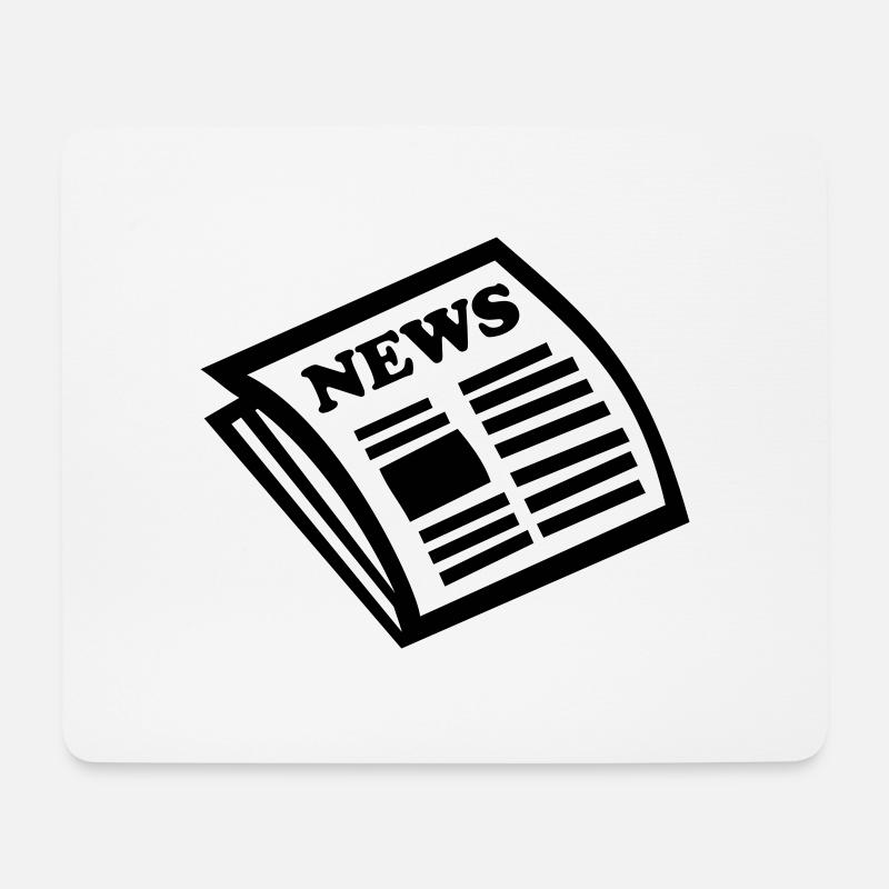 Zeitung - Nachrichten - Mousepad (Querformat) - Weiß