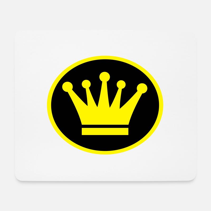Krone - Mousepad (Querformat) - Weiß